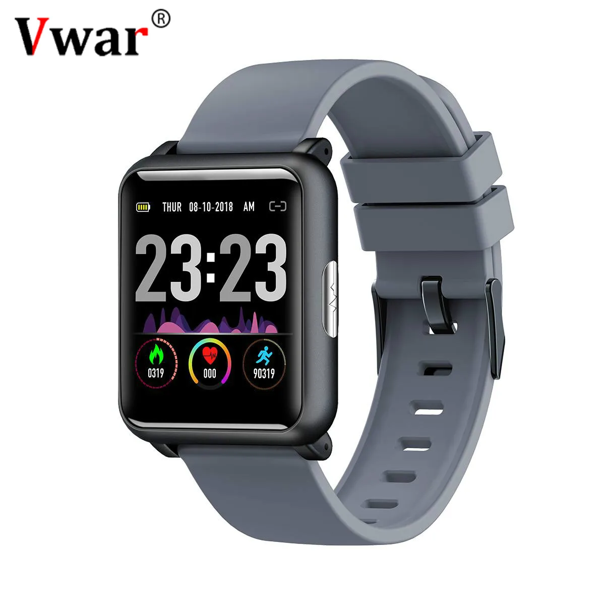 Vwar H9 1,3 дюйма ЭКГ PPG монитор HR крови Давление Smartwatch IP67 Водонепроницаемый спортивные режимы Зарядное устройство Dock Смарт часы Для мужчин Для