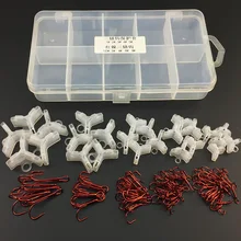 Рыболовный тройной крючок с курткой из высокоуглеродистой стали, небольшой рыболовный крючок, чехол 81 шт., крючки