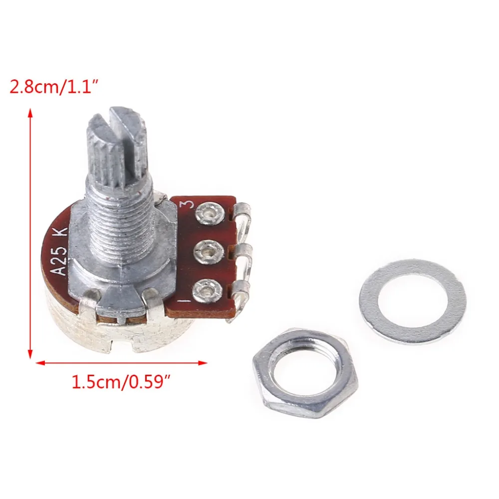 A25K электрический бас потенциометр для гитары Pot Effect Pedal 18 мм детали вала|Детали и