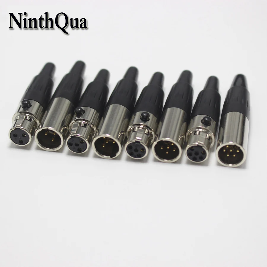 

1pcs Mini XLR 3 4 5 6 Pin Male Plug / Female jack Small XLR 3P Audio Socket Microphone Connector MIC Adapter