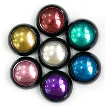 Poudre effet miroir de titane holographique, poussière à paillettes, 7 couleurs, manucure, décorations en particules chrome pour manicure, HEW0,