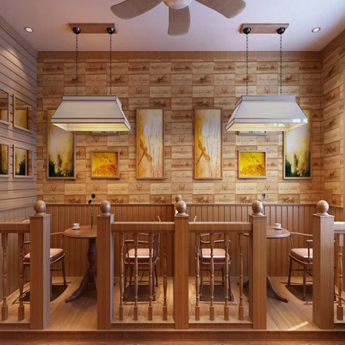 

PVC Wood Wallpaper Roll 3D Vintage Retro Waterproof Decorative Wine Box Plaid Zakka Backgdrop Wall Paper Papel de parede