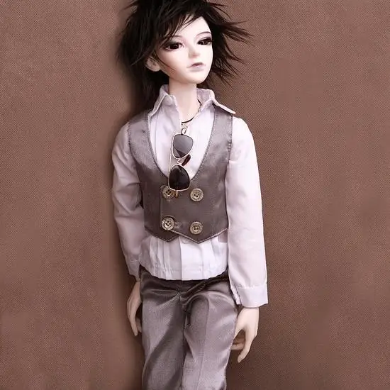 

[wamami] 520# Silver Waistcoat/Trousers/Suit 1/4 MSD BJD Dollfie