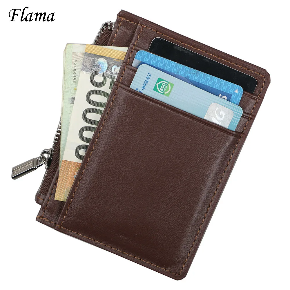 

Hot selling Korea fashion New arrival high quality men card wallets mini black and brown zipper vintage coin purse XF139