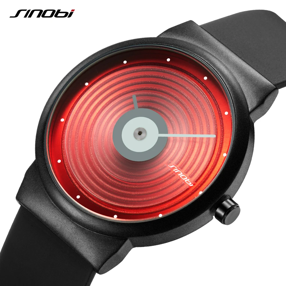 SINOBI New Silicone Watches Men Simple Sports Watch Hiking Running Wristwatch Creative Watch Men Mi