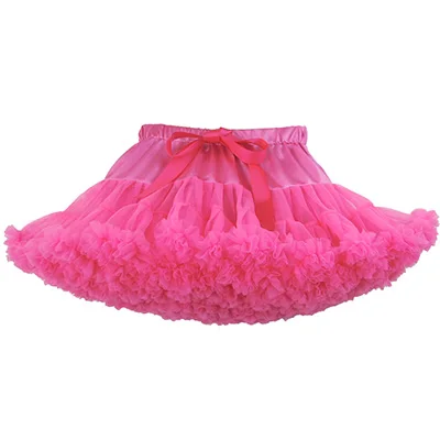 Юбка-пачка для маленьких девочек Пышная юбка для фотосессии Рождественская юбка принцессы для маленьких девочек от 0 до 2 лет, подарок для малышей - Цвет: Hot Pink