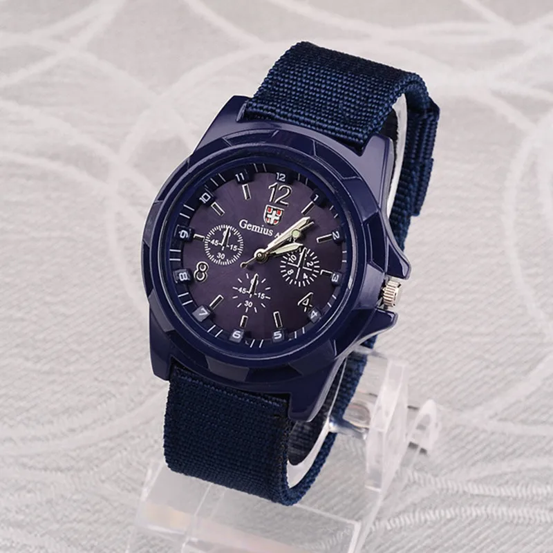 Men Army font b Watch b font Military Male font b Watches b font Fabric Canvas