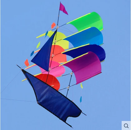 

Outdoor Fun Sports 3D Stereo Sailboat/Sailing Kite With Handle And Line Good Flying