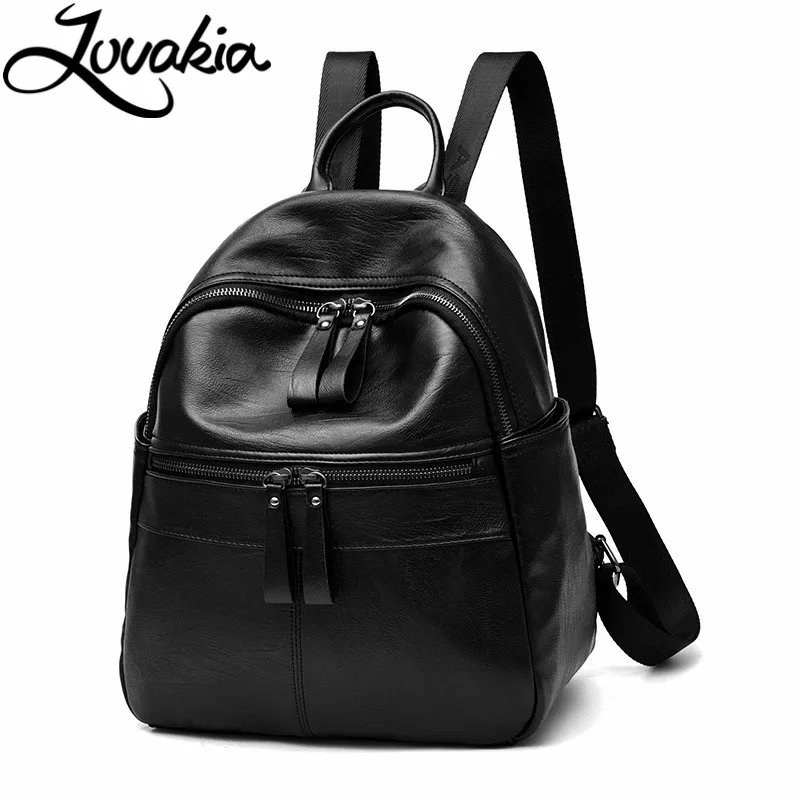 High Quality Leather Backpack Fashion Solid Backpacks For Teenage Girls