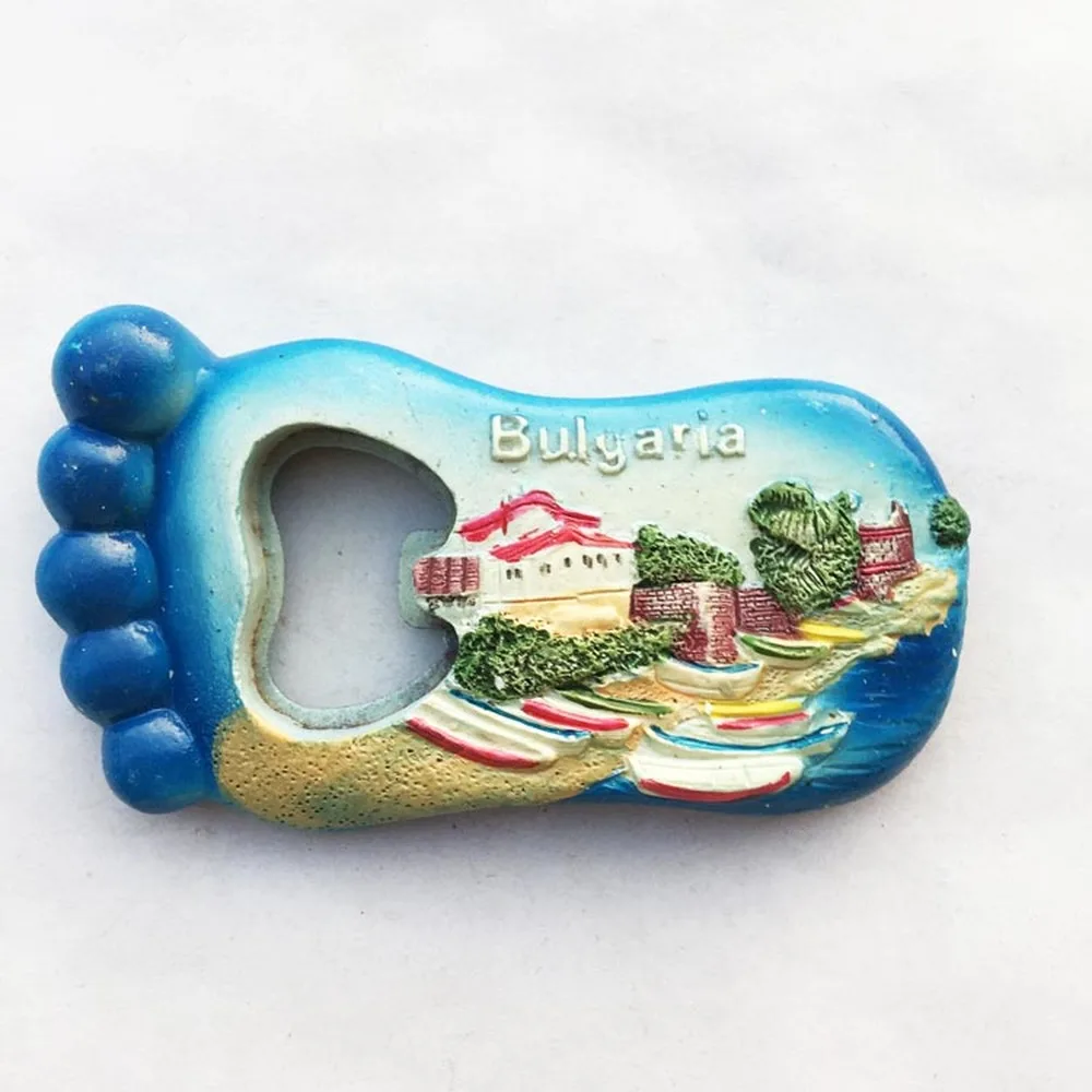 

BABELEMI 1pcs 3D Resin Bulgaria Fridge Magnet Tourist Souvenirs Bottle Opener Refrigerator Magnetic Stickers Home Decor