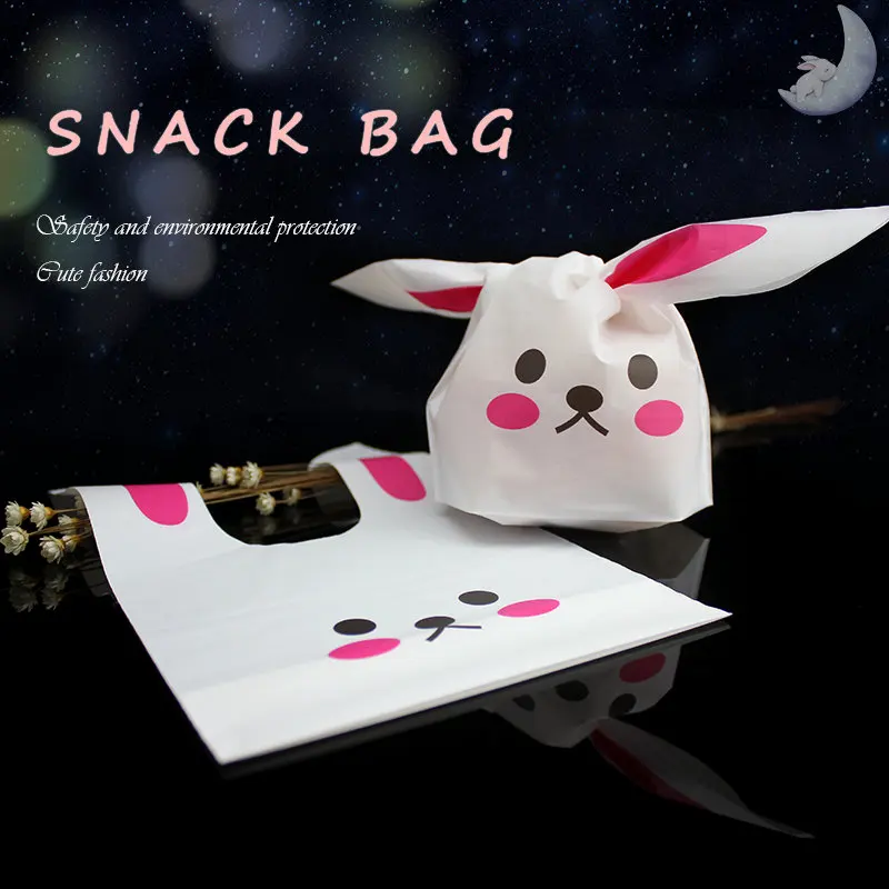 50 шт./упак. разнообразие стилей с кроличьими ушами для печенья сумки Пластик конфеты упаковочный пакет для печенья Свадебная конфетная Подарочная сумки вечерние поставки