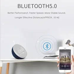 Беспроводной Bluetooth динамик тяжелый бас динамик s музыкальный плеер Поддержка светодиодный дисплей времени будильник TF FM радио температура
