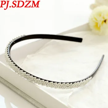 

New Arrival Twist Women Rhinestone Shinning Hairbands Girl Thin Wove Crystal Luxury Headband Girl Wedding Hair Accessory