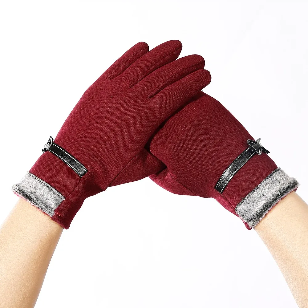 Thicken Winter Touch Screen Women Gloves Warm Lady bycicle luva ciclismo Windproof Driving Cycling Glove guantes bicicleta | Спорт и