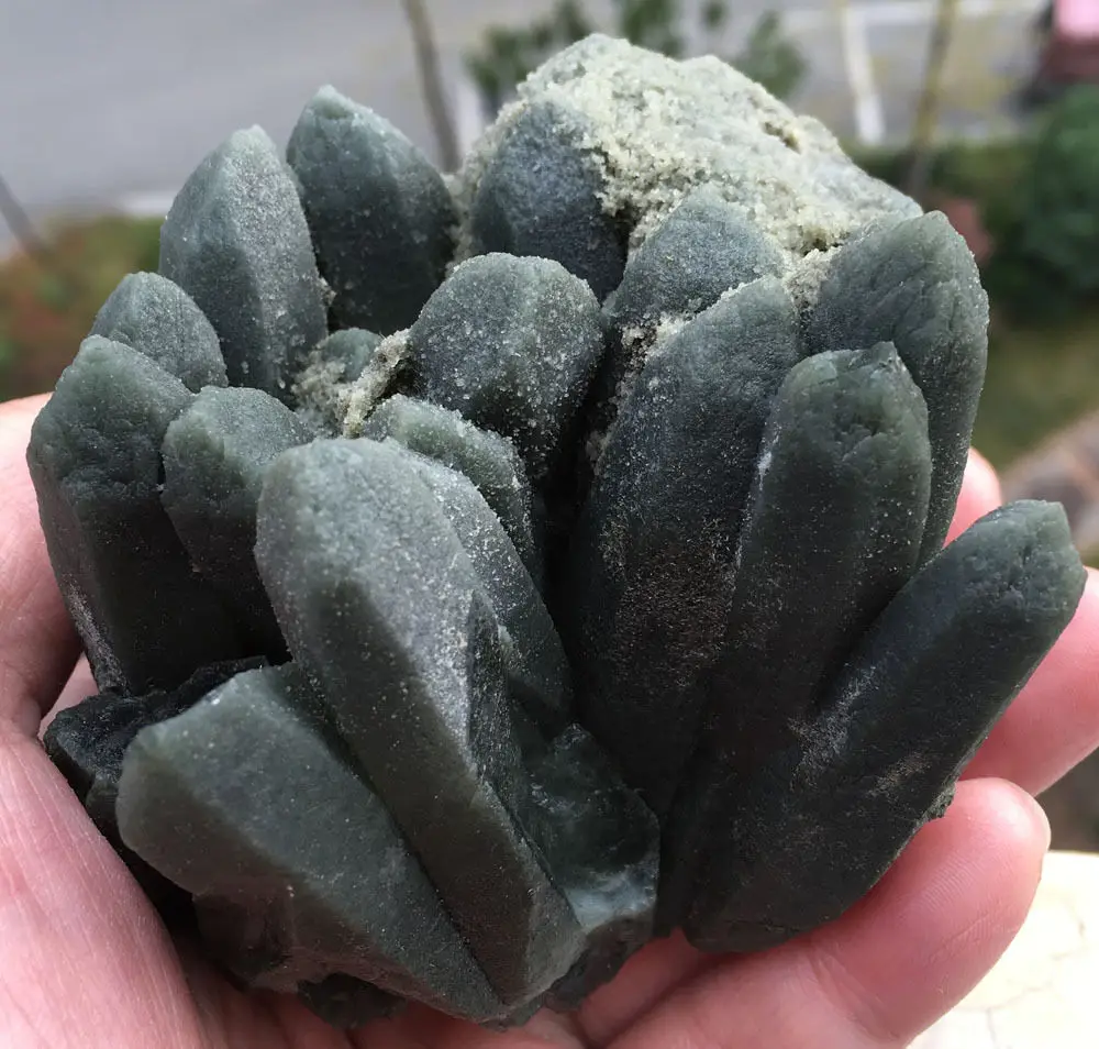 

526g New Find NATURAL skeletal Elestial Green QUARTZ Crystal Cluster Specimen298 ramadan gifts