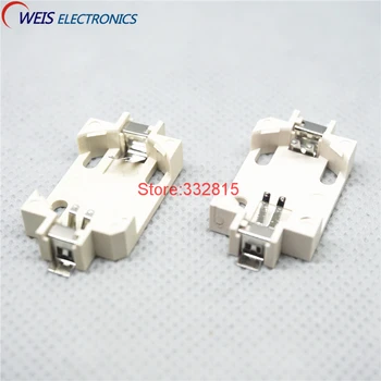 

100PCS BS-6 SMD button battery holder for 3V CR2032 CR2025 CR2016 tinning socket good quality Free shipping D.