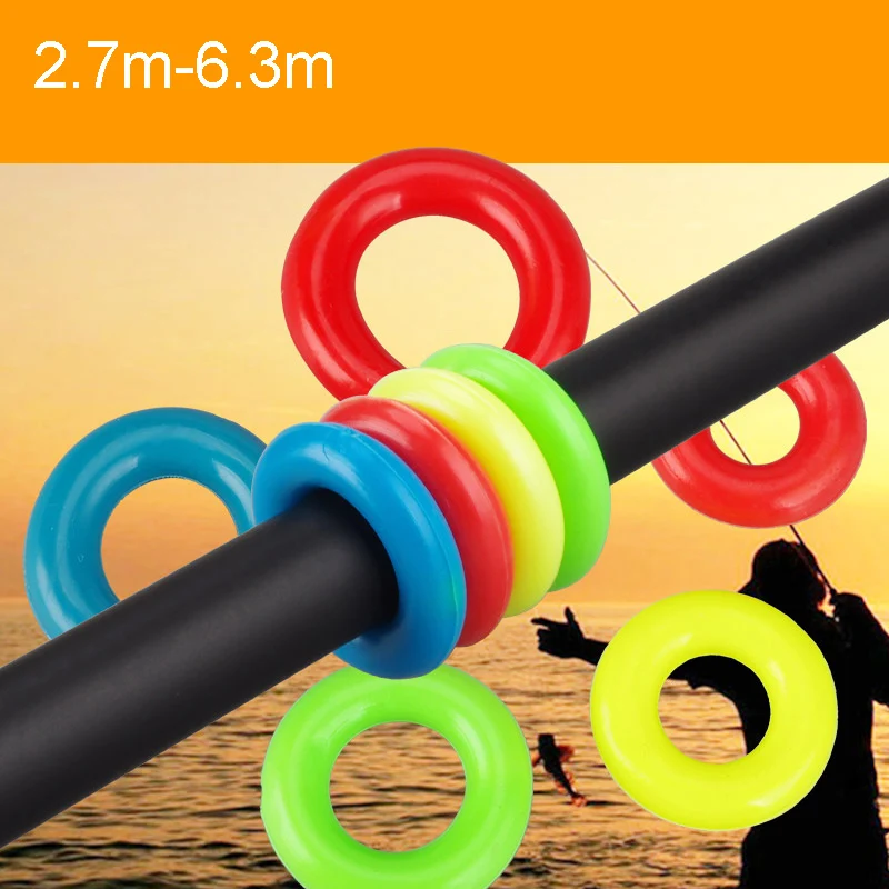 

2Pcs/Lot Carp Fishing Accessory 2.7M -6.3M Fishing Rod Stop Rubber O Shaped Ring Anti-skid Pole Sleeve Clip Stoppers A110