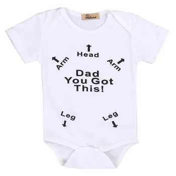 

2018 Kids Baby Boy Girl Infant Summer Short Sleeve Romper Arrow Printed Jumpsuit Cotton Clothes Outfit
