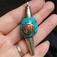 TBP469 Тибетский амулет Ом Подвески Природный морской улитки Прекрасная подвеска для изготовления