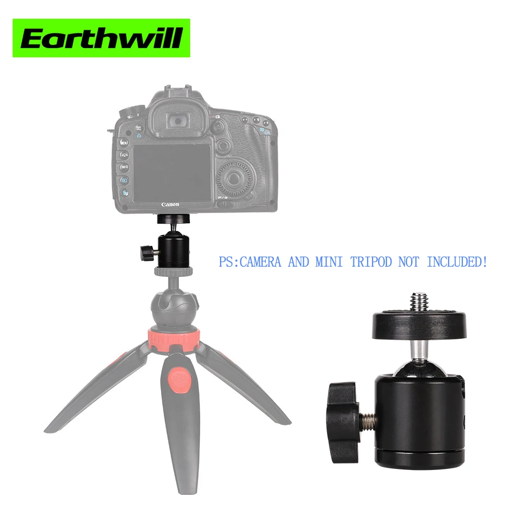 

Digital camera metal hot shoe 1/4"Screw Mount Stand DSLR Mini Tripod Heads