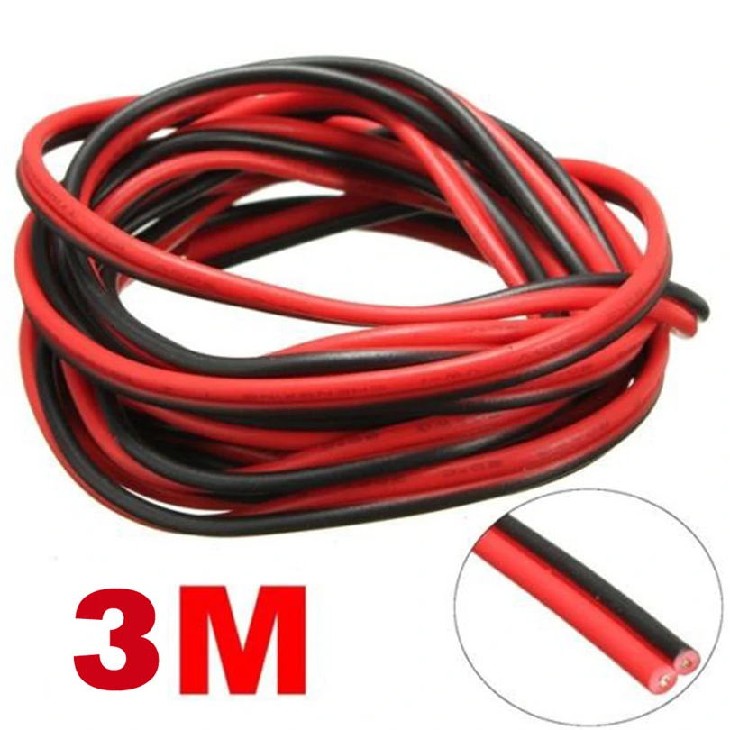 3/10 м электрический провод луженая медь 2 Pin AWG изолированный ПВХ удлинитель для светодиодов ленточный кабель красный черный провод электрический удлинитель Cord20