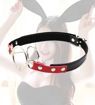 BDSM Breathable due O-Ring Ball Gags Mouth Gag Fetish Ball for women men Leather Oral Fixation Flirting Cosplay role Sex Toys 3