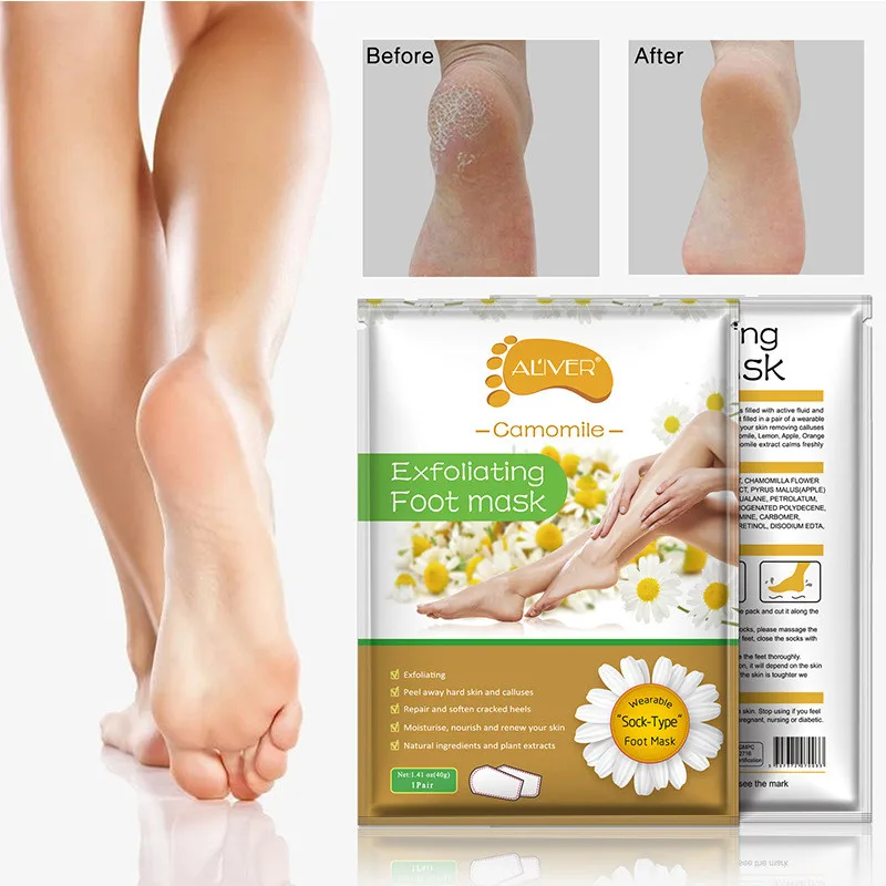 

1 Pair Hot Sale Brand Exfoliating Peel Off Feet Mask Socks Practical Soft Foot Remove Peel Off Dead Skin Foot Care Accessories