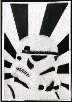 

4" Storm Trooper Star Wars Character Sci-Fi Service TV Movie Animated Costume Embroidered Emblem punk applique iron on patch