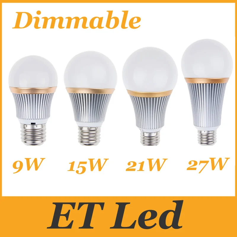 9 Вт 15 Вт 21 Вт 27 Вт E27 E26 светодиодные лампы CREE Dimmable Глобусы лампы 170 угол Теплый/Natrual/холодный белый cri> 85 CE ROHS UL