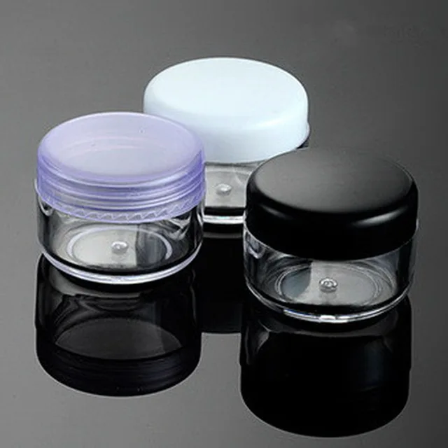 Buy 5PCS 5g Mini Plastic Jars Small Round Cream Bottle