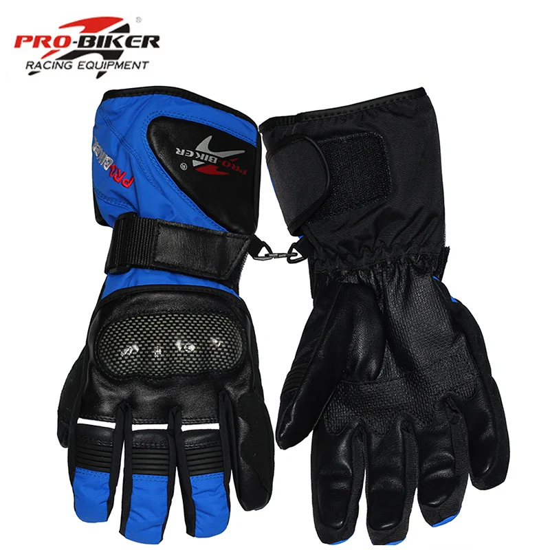 Pro Biker Guantes Мотоциклетные Перчатки Водонепроницаемые кожаные перчатки мотоциклетные зимние теплые полный палец Мотокросс Мотоцикл мото перчатки