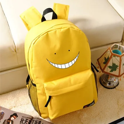 Korosensei, женский милый рюкзак, аниме, Bookbag, убийца, класс, школьные сумки для подростков, девочек, аниме, рюкзак для путешествий, Rugzak - Цвет: Yellow