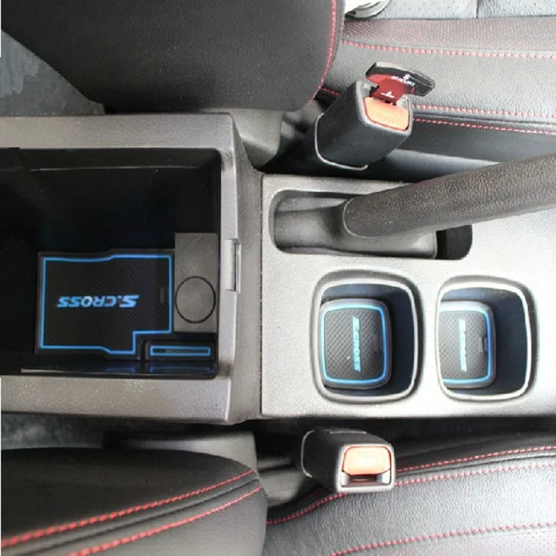 Для 2014 2016 Suzuki SX4 S Крест с крест ворота слот площадку не скользит Кубок Коврики s