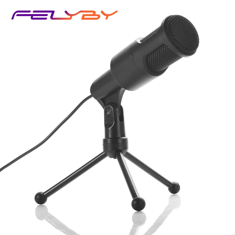 FELYBY SF-960B الكمبيوتر ميكرفون تسجيل USB قوس ميكروفون الكاريوكي نظام الكمبيوتر لعبة شريك