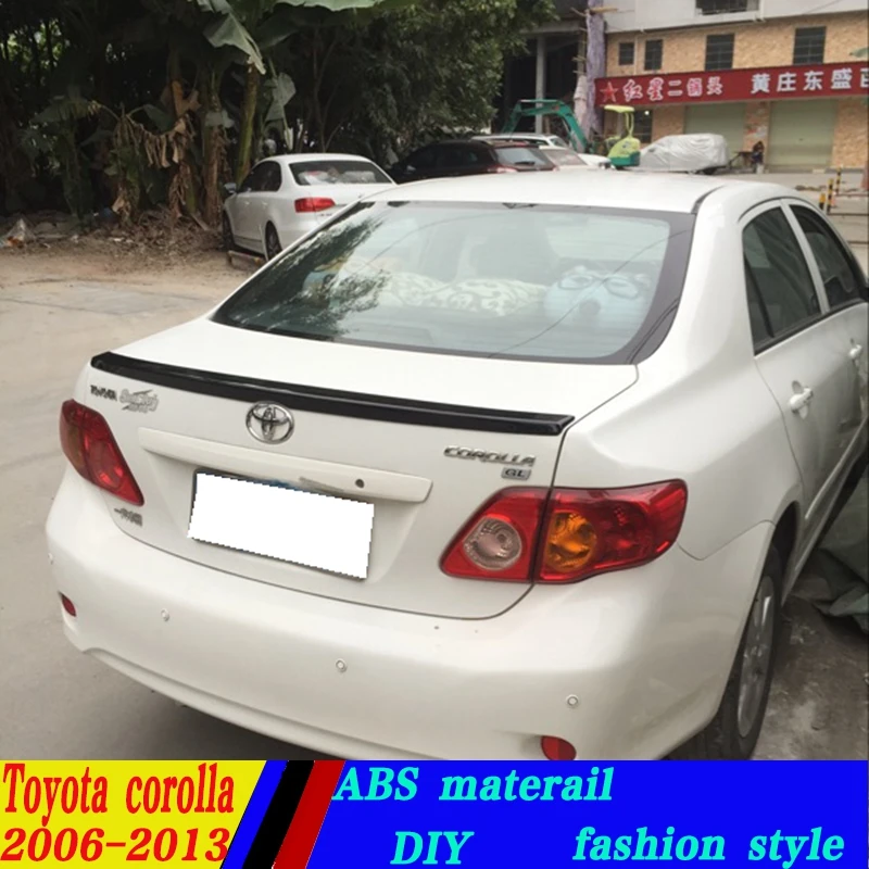 

For Toyota Corolla altis Spoiler ABS Material Car Rear Wing Primer Color Rear Spoiler For Toyota Corolla altis Spoiler 2008-2013