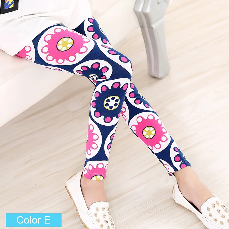 Color E Детские леггинсы 2-14 лет - Цвет: Color E