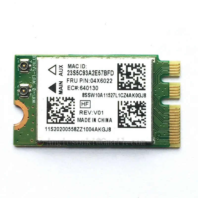 QCNFA335 Wi-Fi WLAN карта 802.11bgn NGFF + Bluetooth 4 0 FRU 04X6022 для IBM/Lenovo G40-30 G40-70M B50 B50-45 гибкий кабель