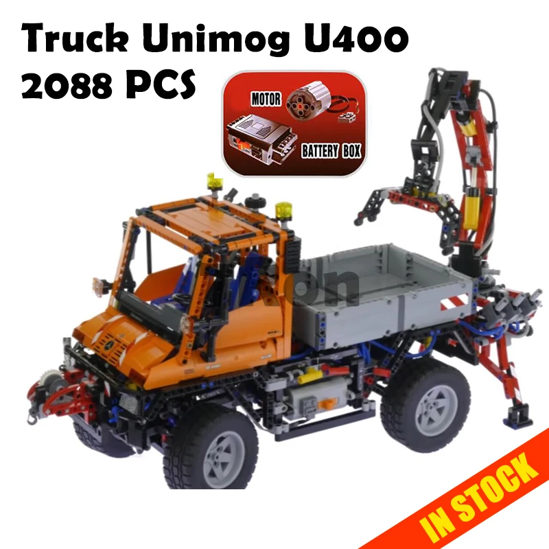 2088 20019 шт. техника грузовик Unimog U400 Совместимость 8110 Модель Строительство наборы игрушечные лошадки хобби кубики для обучения кирпичи