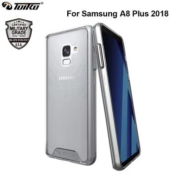 

TOIKO Chiron Transparent Case for Samsung Galaxy A8 Plus A8+ 2018 Shockproof Shell Soft TPU Hard PC Hybrid Protection Back Cover