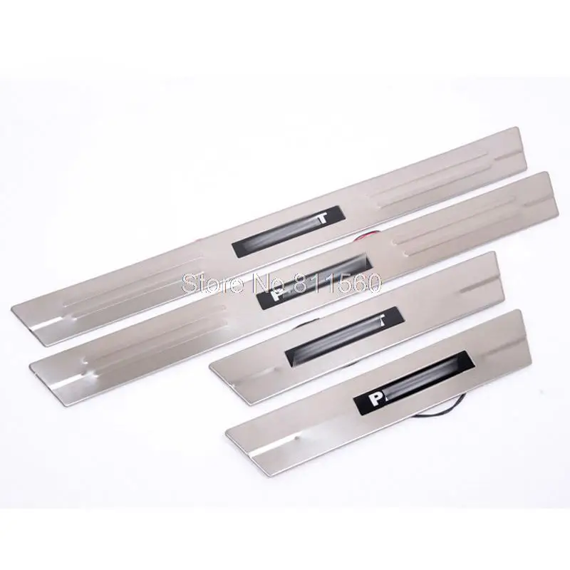 For VW PASSAT B5 B6 2003 2007 LED Stainless Scuff Plate Door Sill cover interior moulding