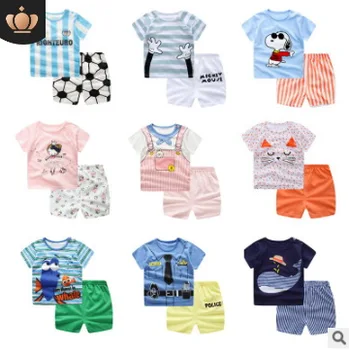 

DHL 20set Baby Boy girl Clothes Sport Clothing Tracksuit Active Striped Tshirt +shorts Toddler Clothing Sets