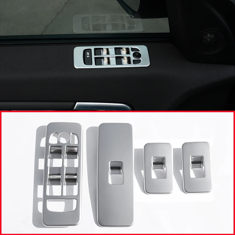 

4 pcs For Land Rover Discovery Sport 2015-2018 Abs Plastic Gloss Black Window Lift Button Frame Trim Car Accessories