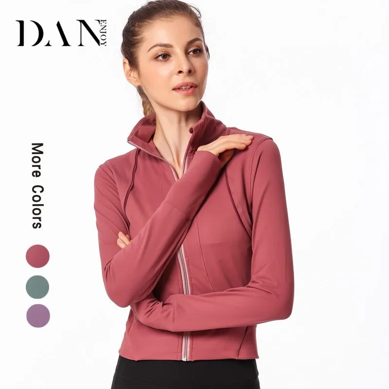 DANENJOY осенне-зимнее зауженное спортивное пальто повседневная куртка для бега на
