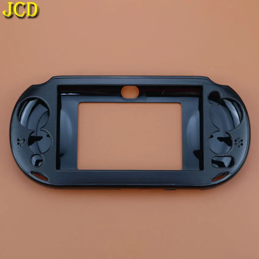 JCD 1 шт. 8 Collor алюминиевый кожаный чехол, защитный чехол для sony playstation PS Vita 2000 psv PCH-20 контроллер - Цвет: Черный