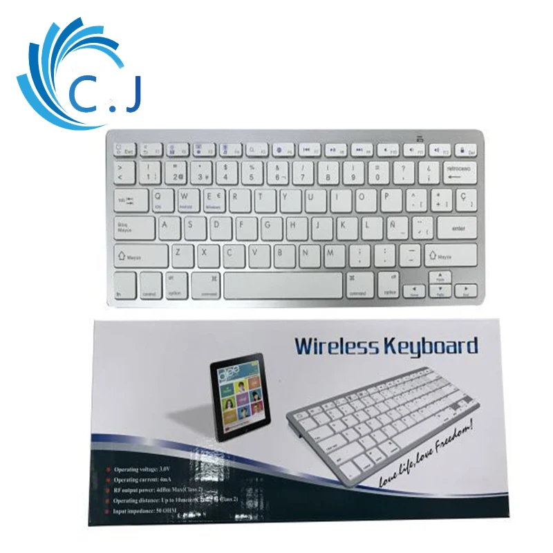 

Portable Wireless Bluetooth mini Keyboard Support English Russian Spanish for Apple iPad Series/Macbook,Desktop,Laptop,Tablet