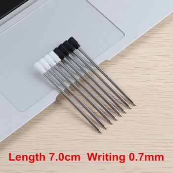 

20PCS/LOT GENKKY Metal Ballpoint Pen Refill 70mm Small Cartridge Pen Rod Core For Crystal Pen 7.0CM Black Blue Refill Ink