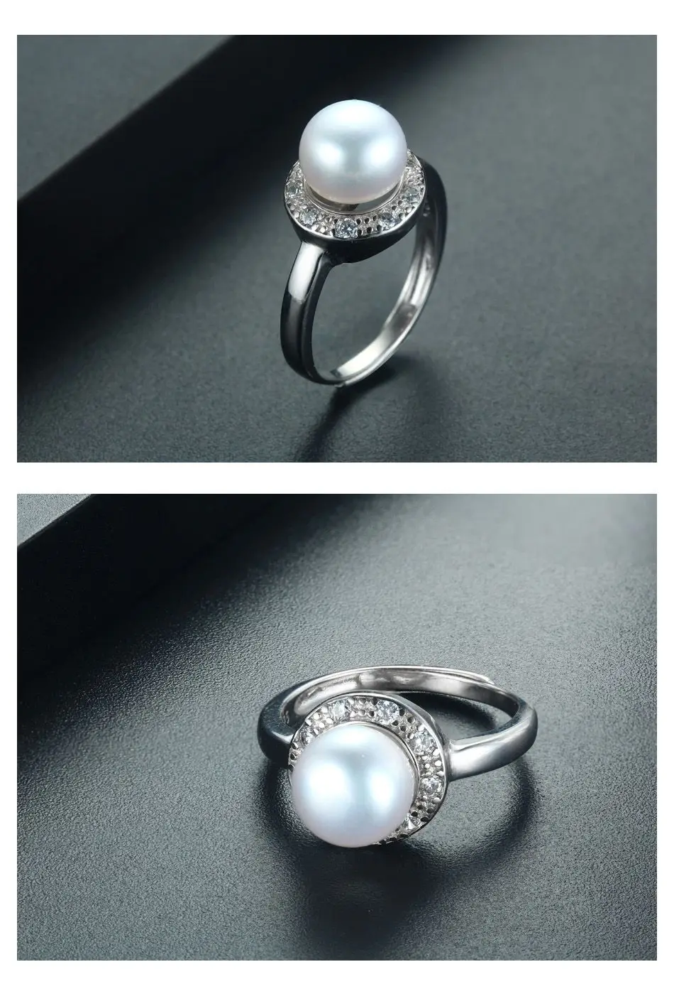 Cauuev женское кольцо, регулируемый из натурального жемчуга, ювелирные изделия, обручальное кольцо для женщин и девушек свадебное мероприятие ювелирные изделия аксессуары