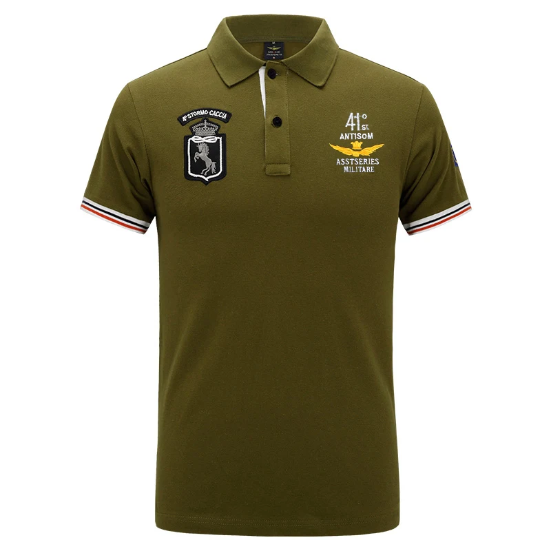 ASSTSERIES бренд Militare летние мужские футболки хлопок Air Force One Повседневная футболка с вышивкой Военная Мужская рубашка