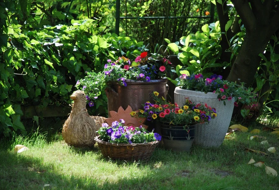 

Laeacco Spring Green Garden Flowers Landscape Photo Backgrounds Customized Digital Photography Backdrops For Photo Studio