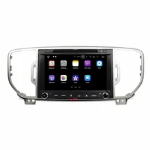 Klyde 2 Din 8 “Android 7.1 Reproductores multimedia para coches para kia sportage 2016 coche Radios estéreo Quad Core reproductor de DVD de audio 1024*600